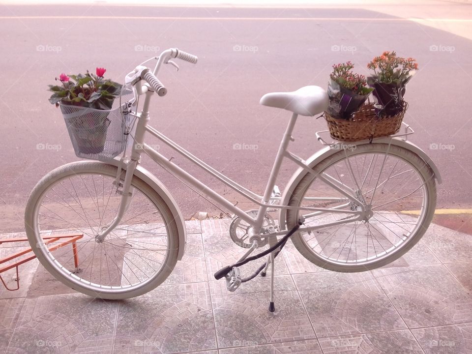 bike decorada com flores