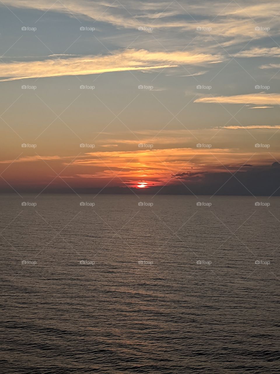 Sunset at sea