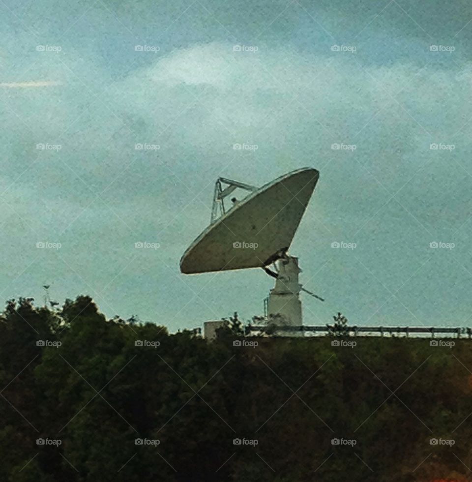 Giant radio telescope dish