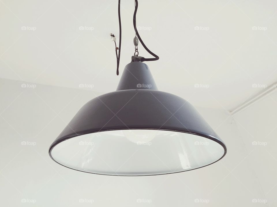 Stylish lamp in kitchen