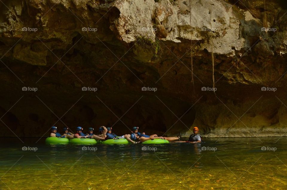 Cave tubing in Belize