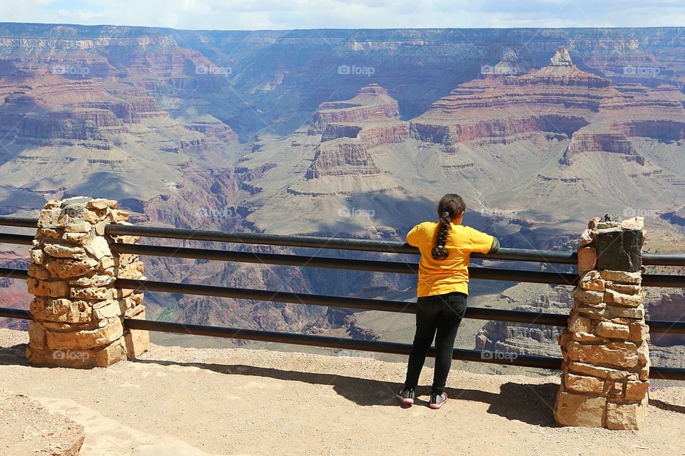 Tourist at the Grand Canyon