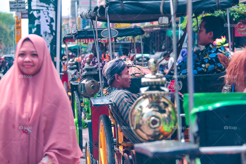 malioboro a famous street in yogyakarta indonesia