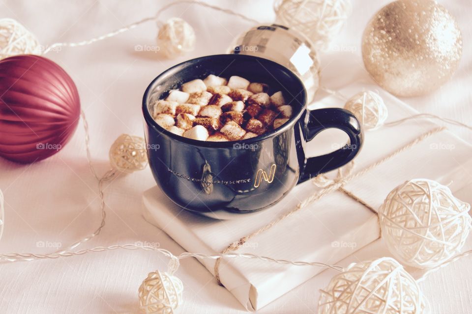 Hot chocolate during Christmas 