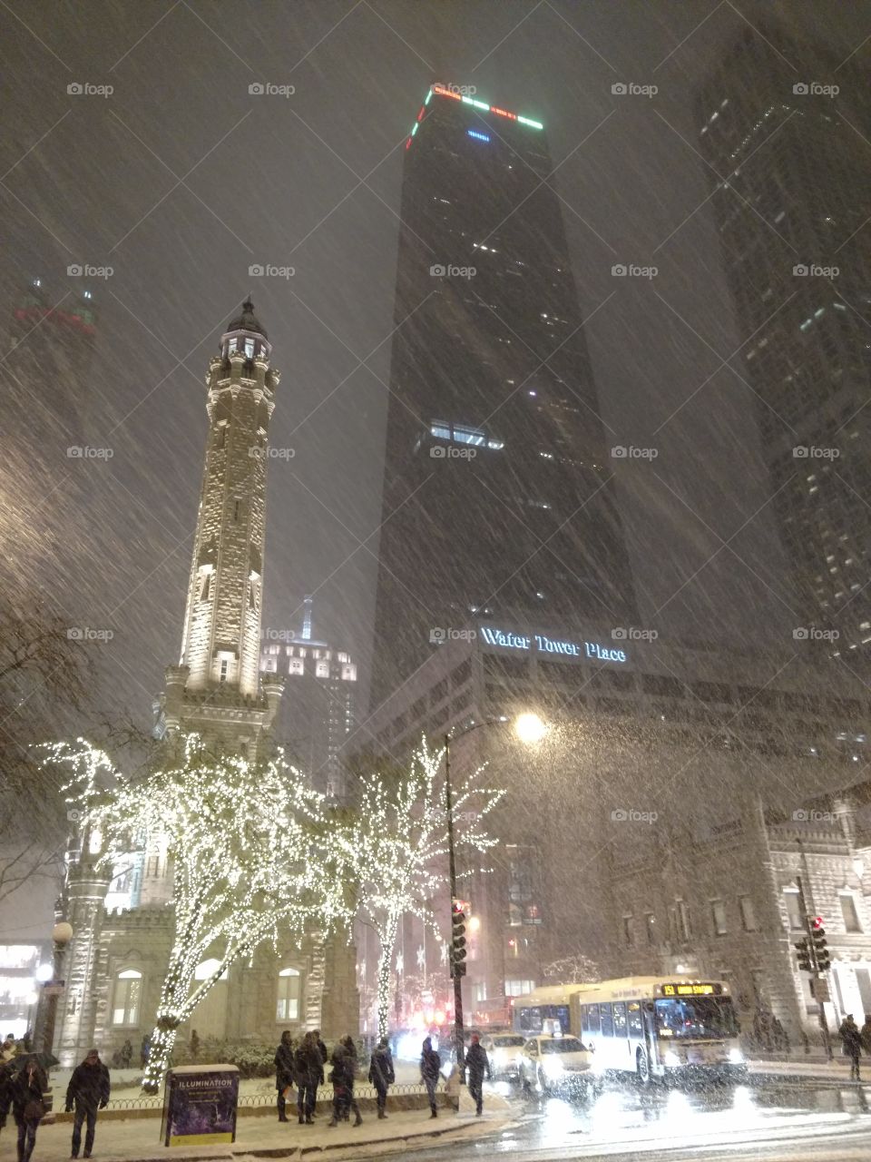 snowy night