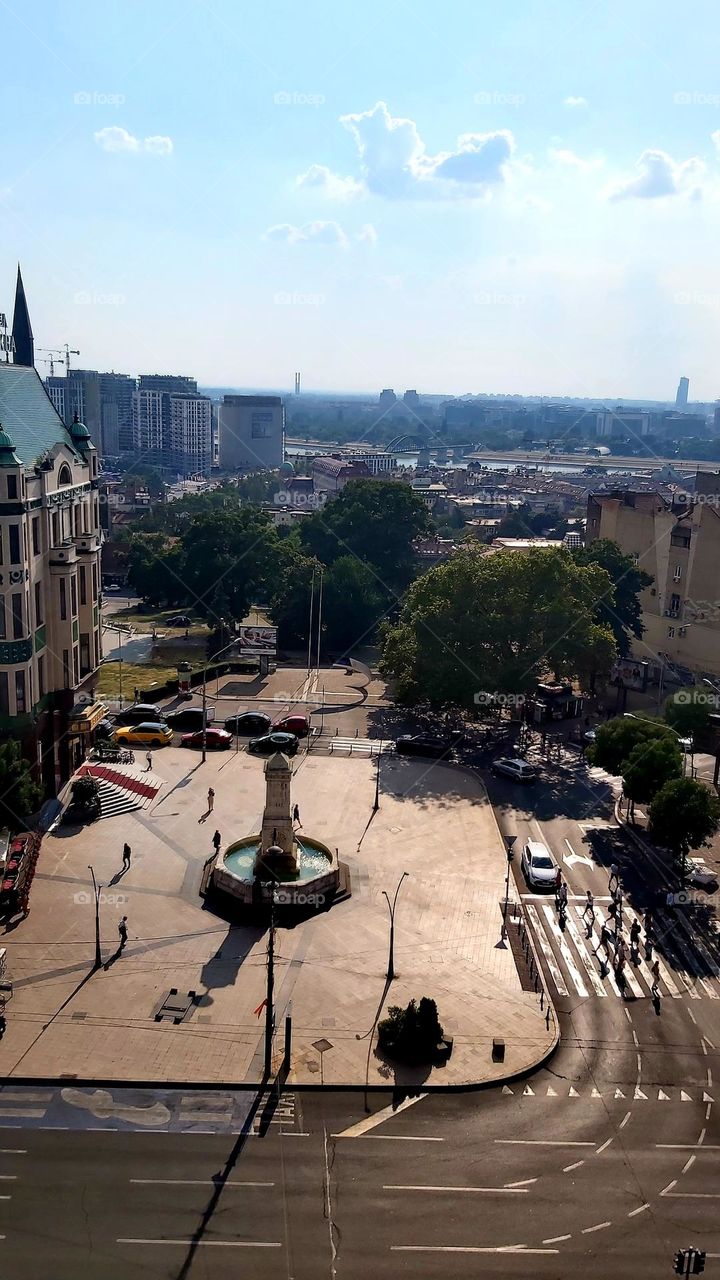 View from building in Belgrade