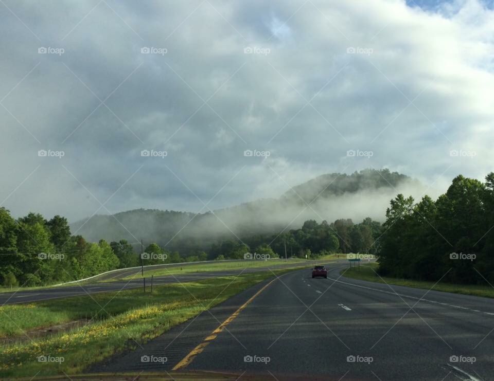 Morning drive through West Virginia mountains