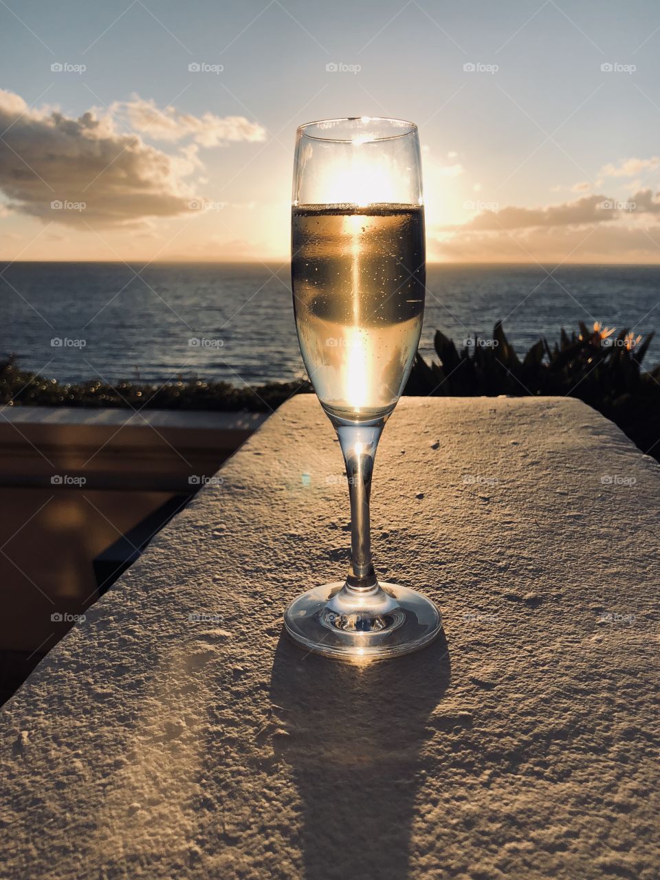 Champagne by the ocean 