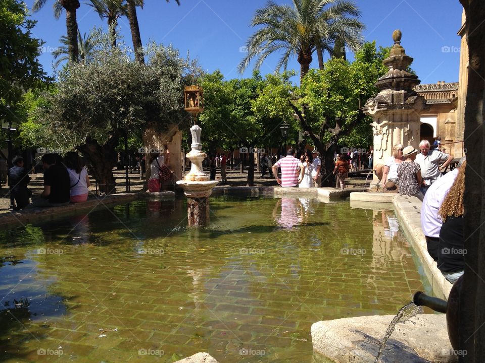 Fountain in Córdoba . Fountain in Córdoba, Spain
