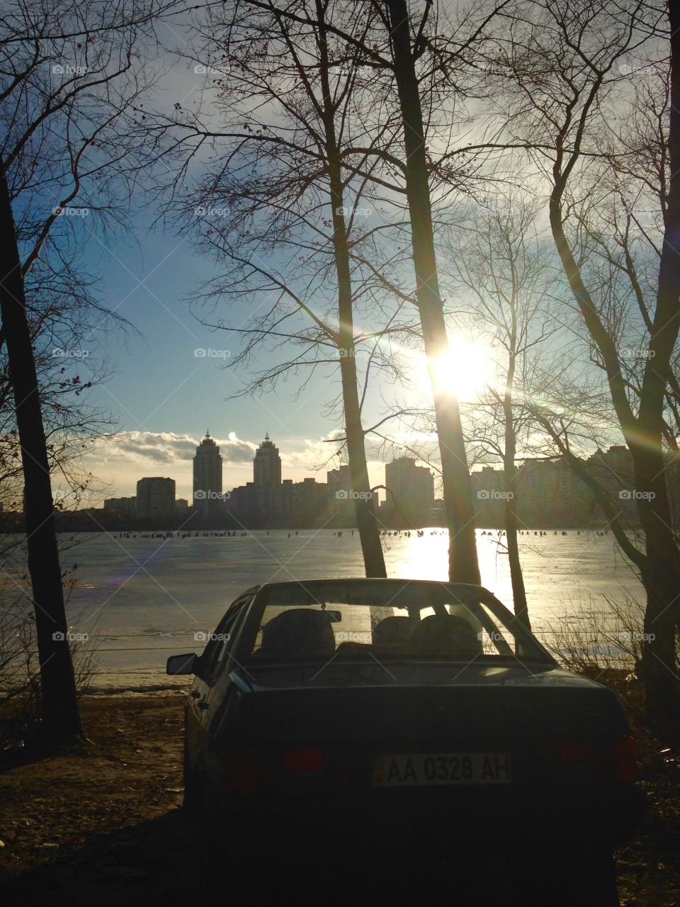 Car at the sunset
 
