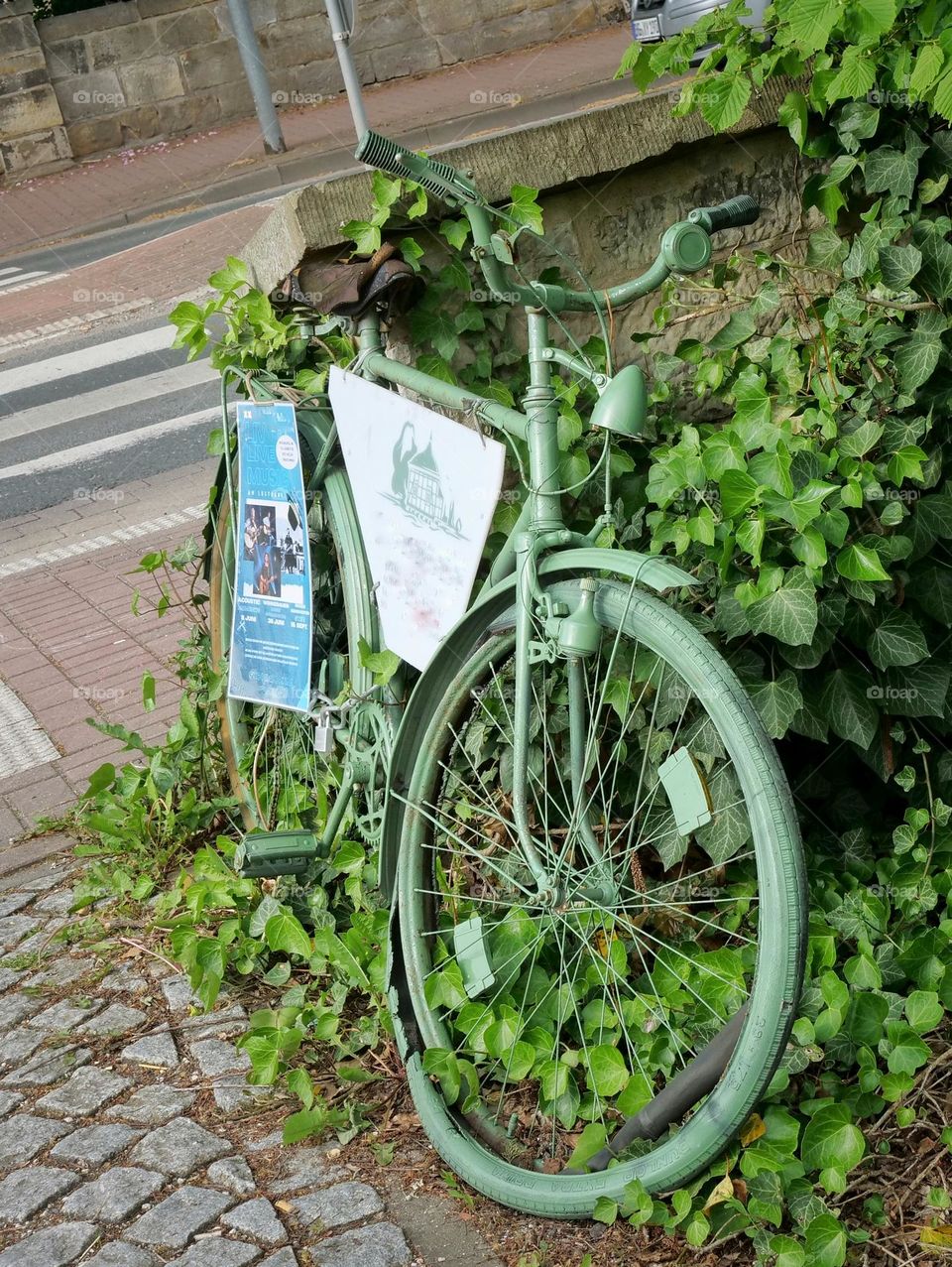 Green bicycle