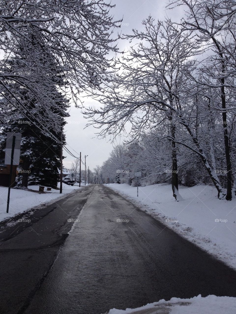 Snow and asphalt