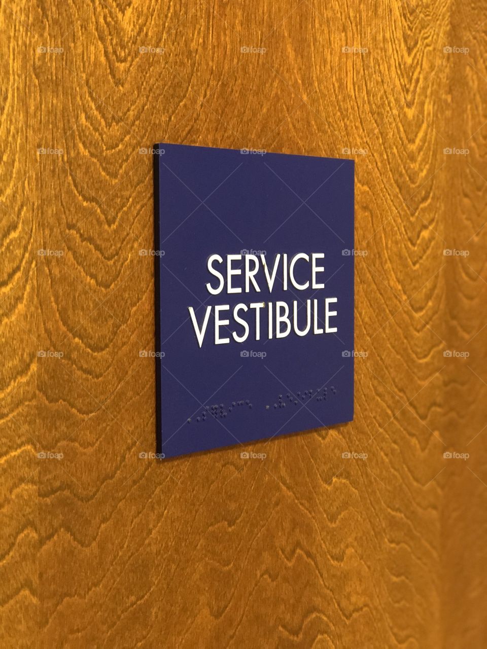 Service vestibule sign