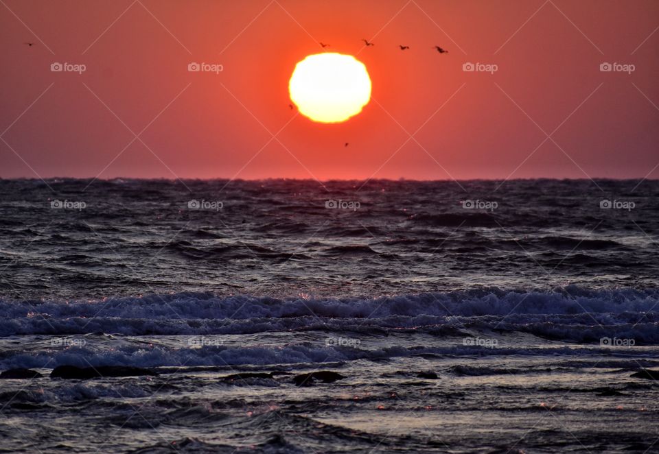 Sunset, Sea, Ocean, Sun, Water