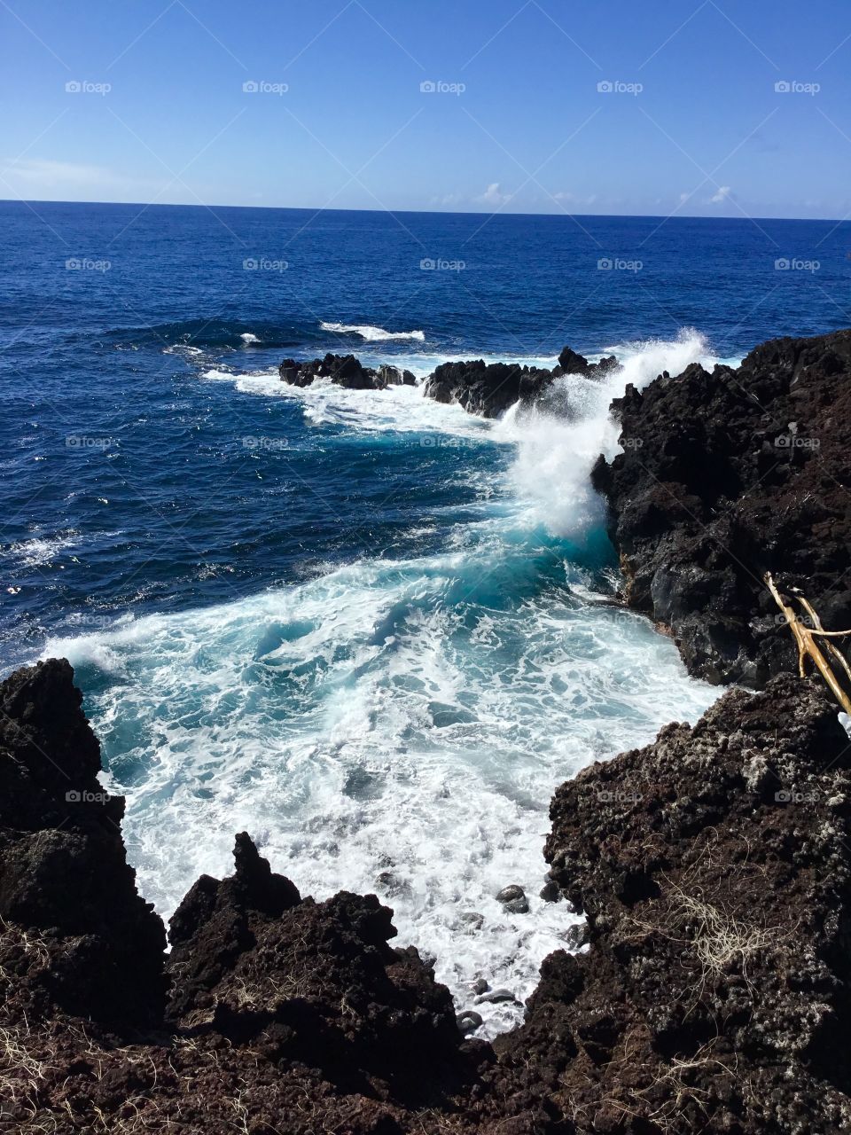 Crashing waves on the Big Island