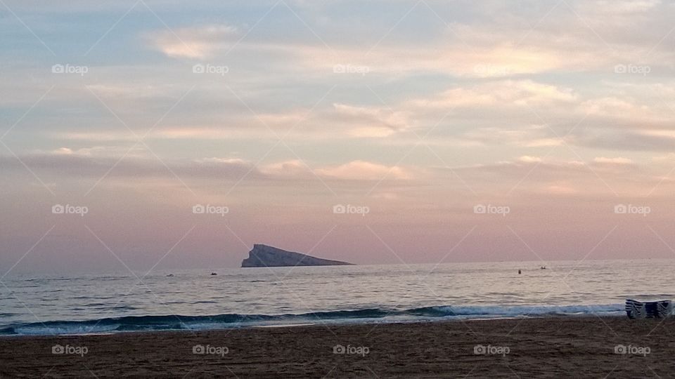 Idyllic view of beach at sunset