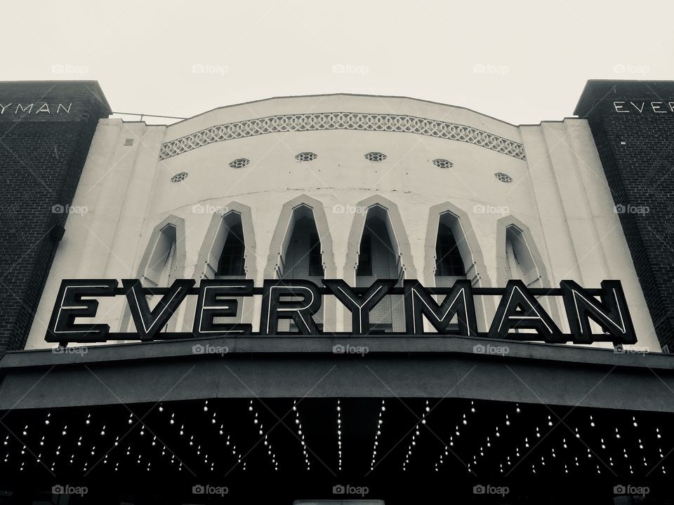 The Everyman (formerly Odeon) Cinema in Barnet, post refurbishment. Early Spring.