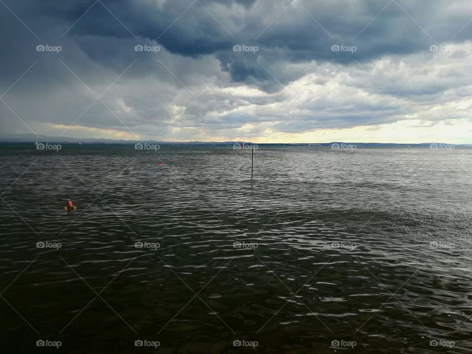 Cloudy lake, Germany.