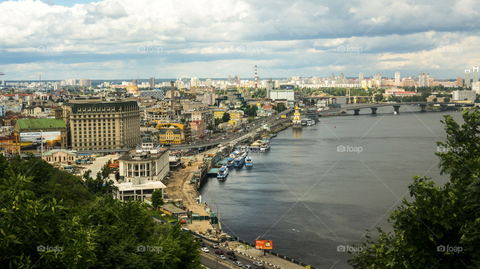 View of the historical district of Kiev-Podol