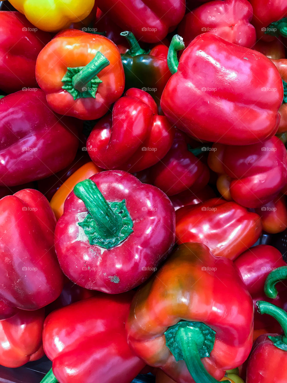 red pepper bells as fresh vegetable background