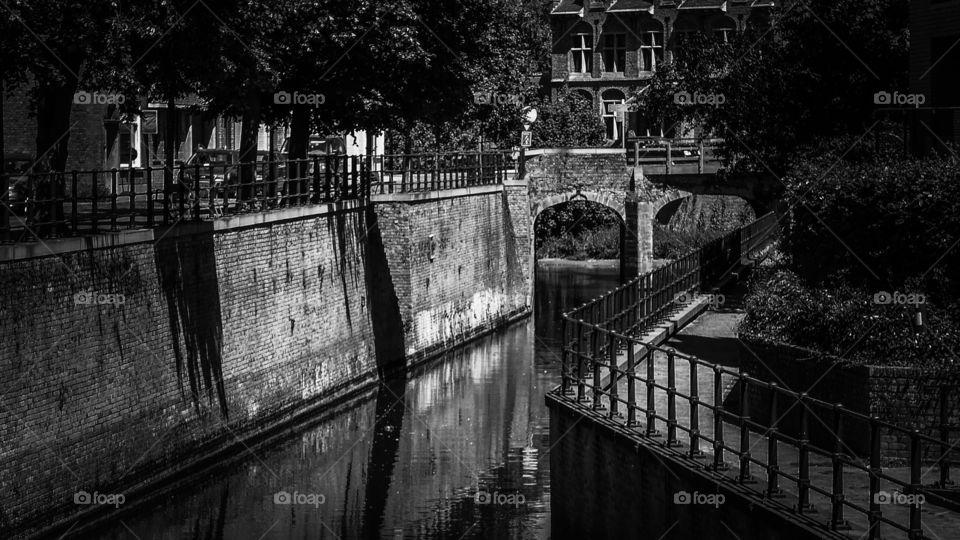 Canal in Diksmuide, Belgium.