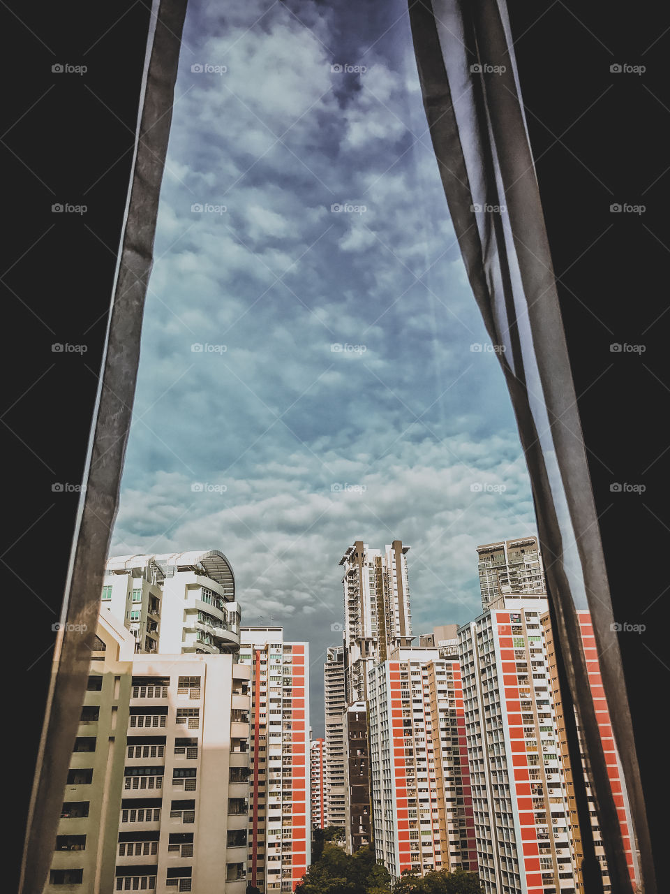 The view from hotel’s window, Singapore