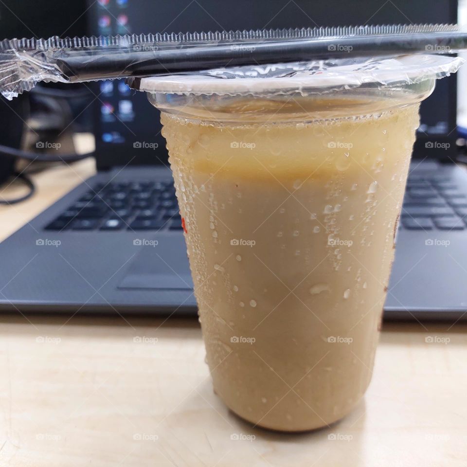 iced coffee sweetened with palm sugar