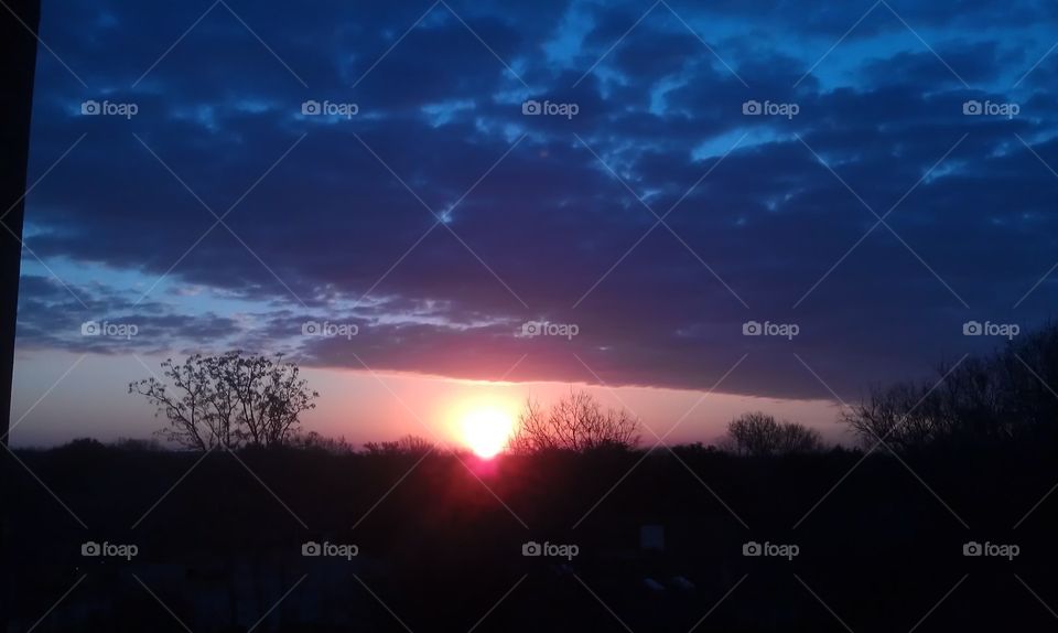Austin Sunset. Austin, Texas. My balcony.