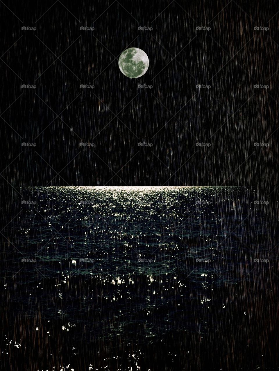 Moonlight rain