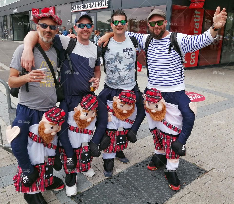 Spectators in costume at the Festival Interceltique de Lorient