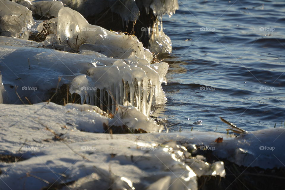 icy Bank of the river