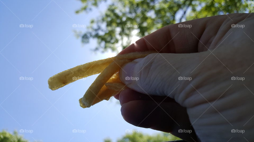 holding food