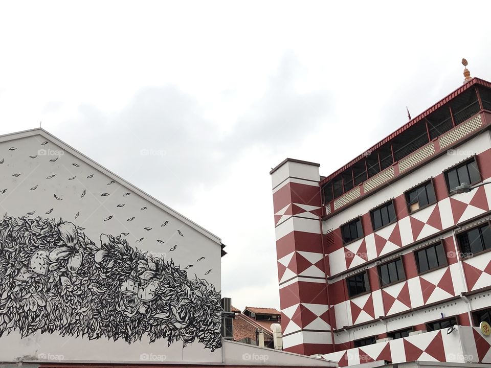 Street art buildings 