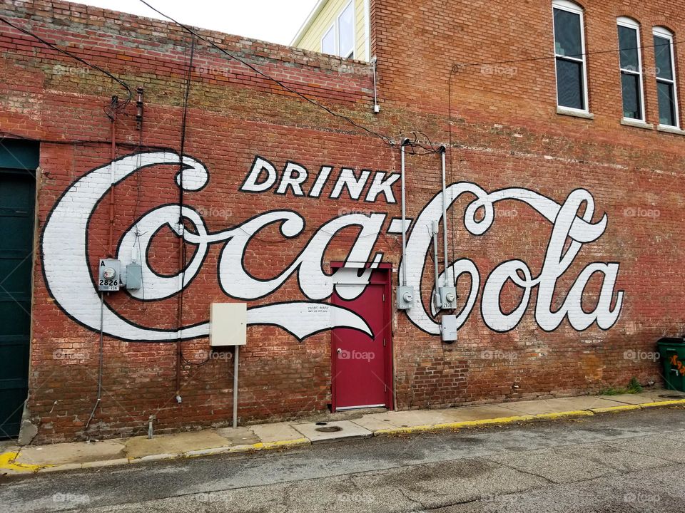 Old Coca-Cola Street Art Downtown Greenville Texas