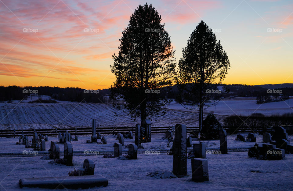 Cemetery Sunset