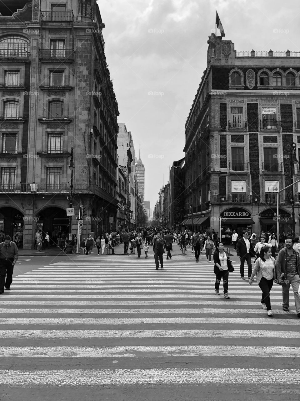 Busy Cross Street 