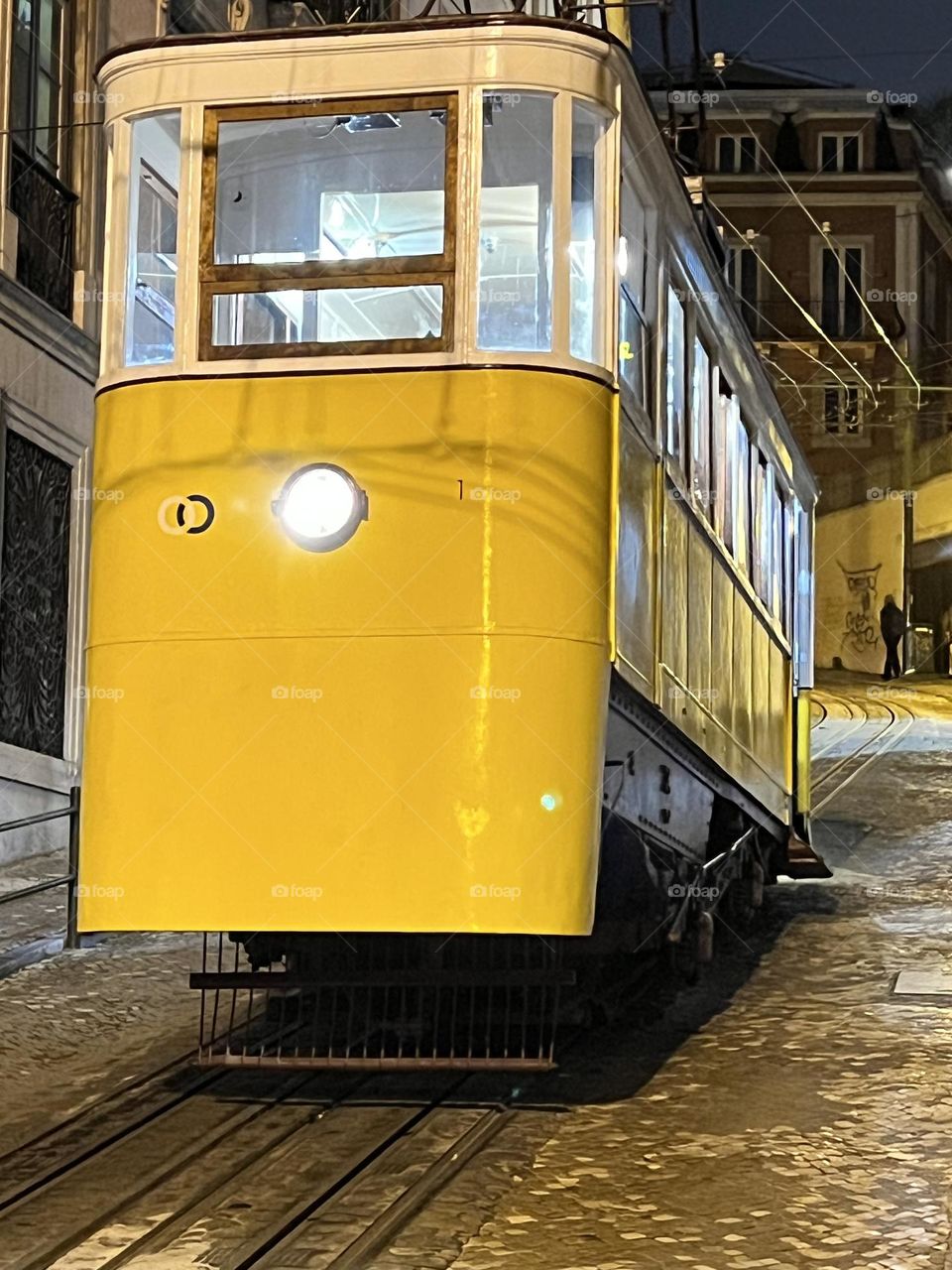 Famous old tram in Lisboa Portugal 