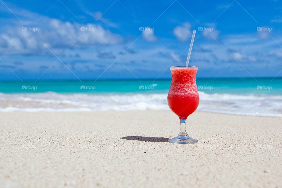 drink on the beach