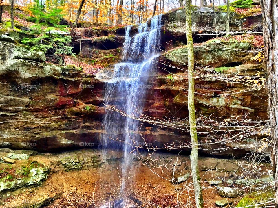 Beautiful waterfall in the forest 