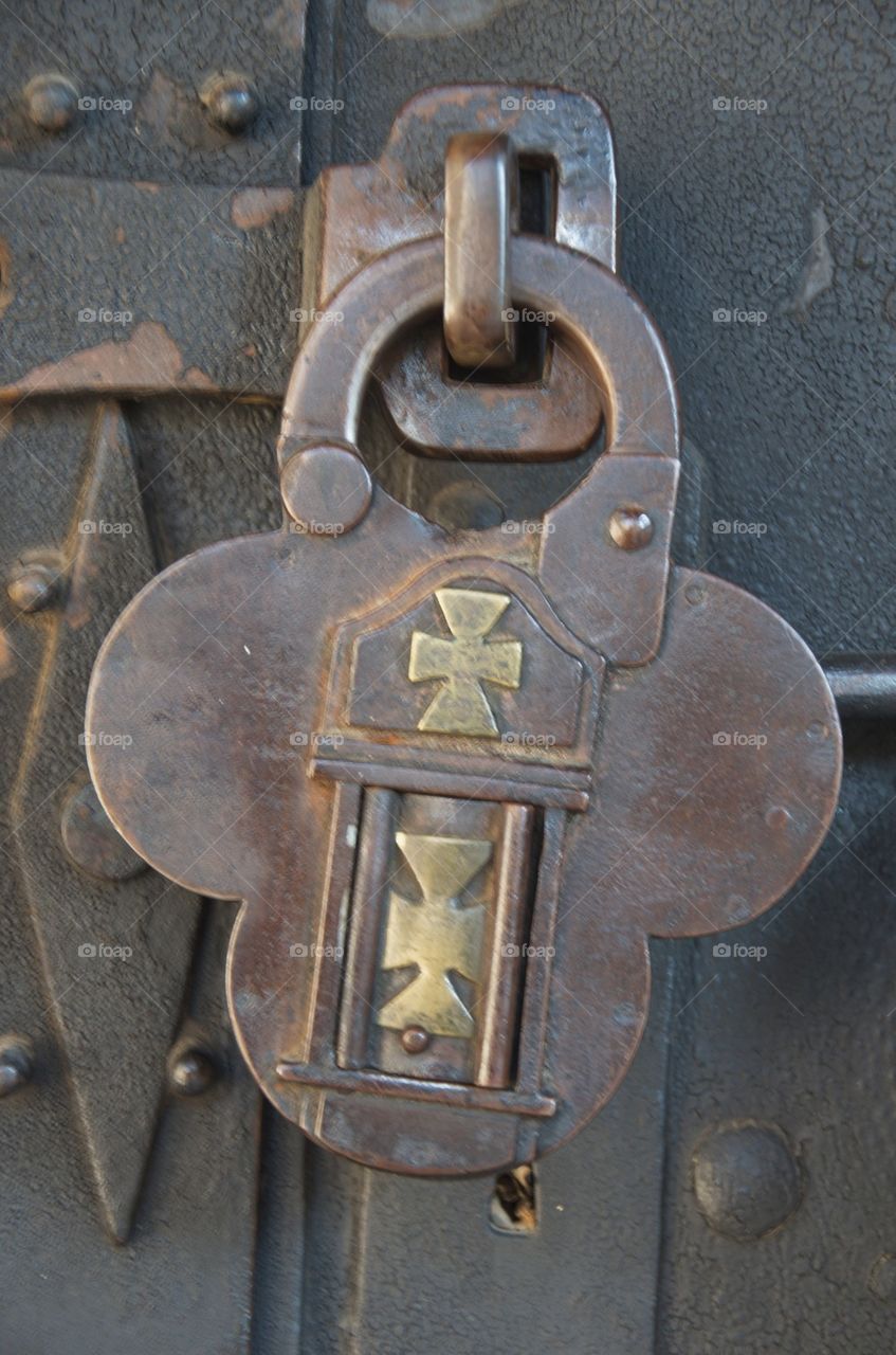 Old orthodox padlock