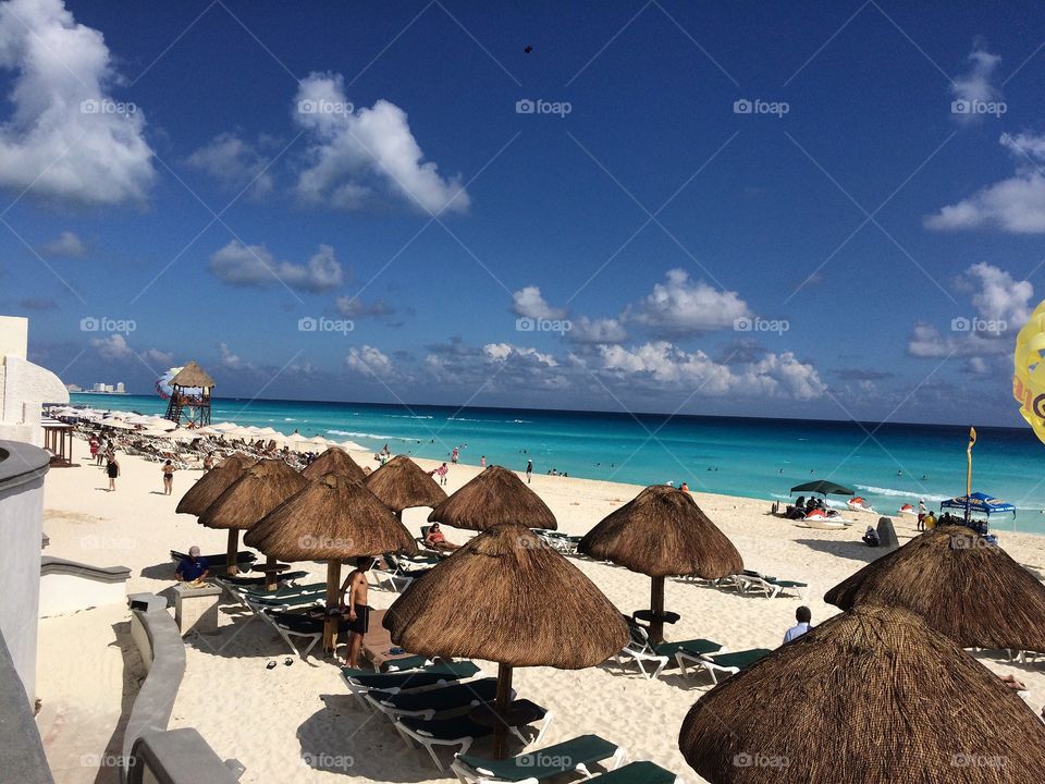 The beach in Cancun, Mexico