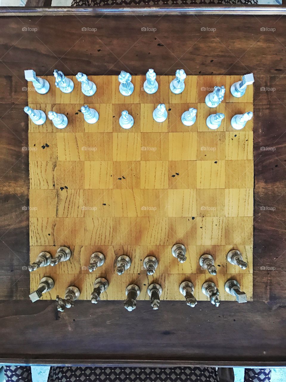 Chess board from above 