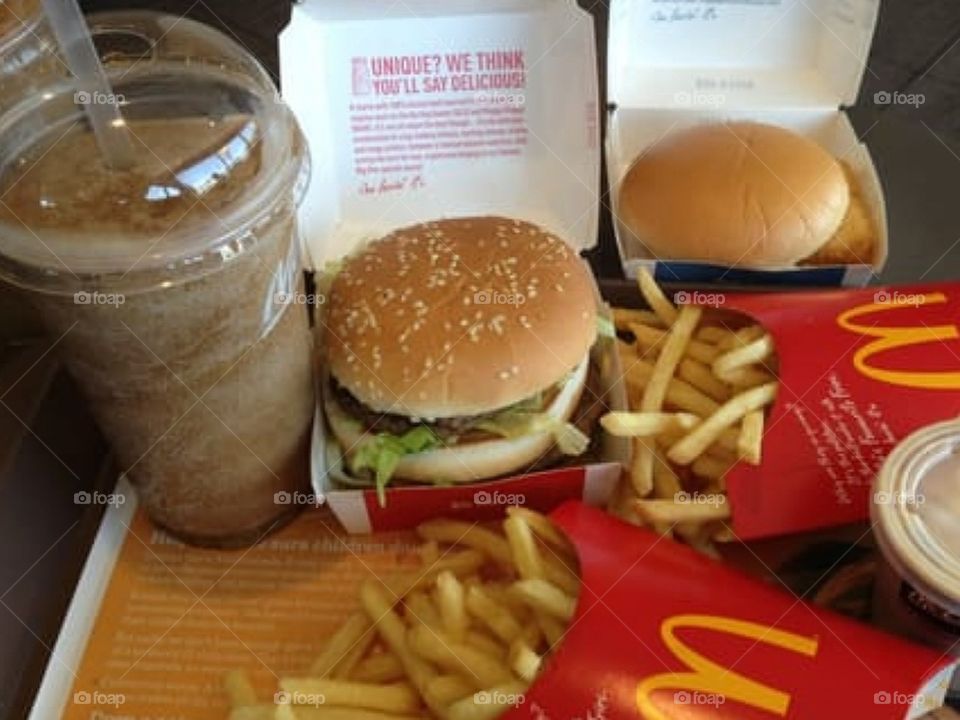 Mcdonalds Burgers and Chips