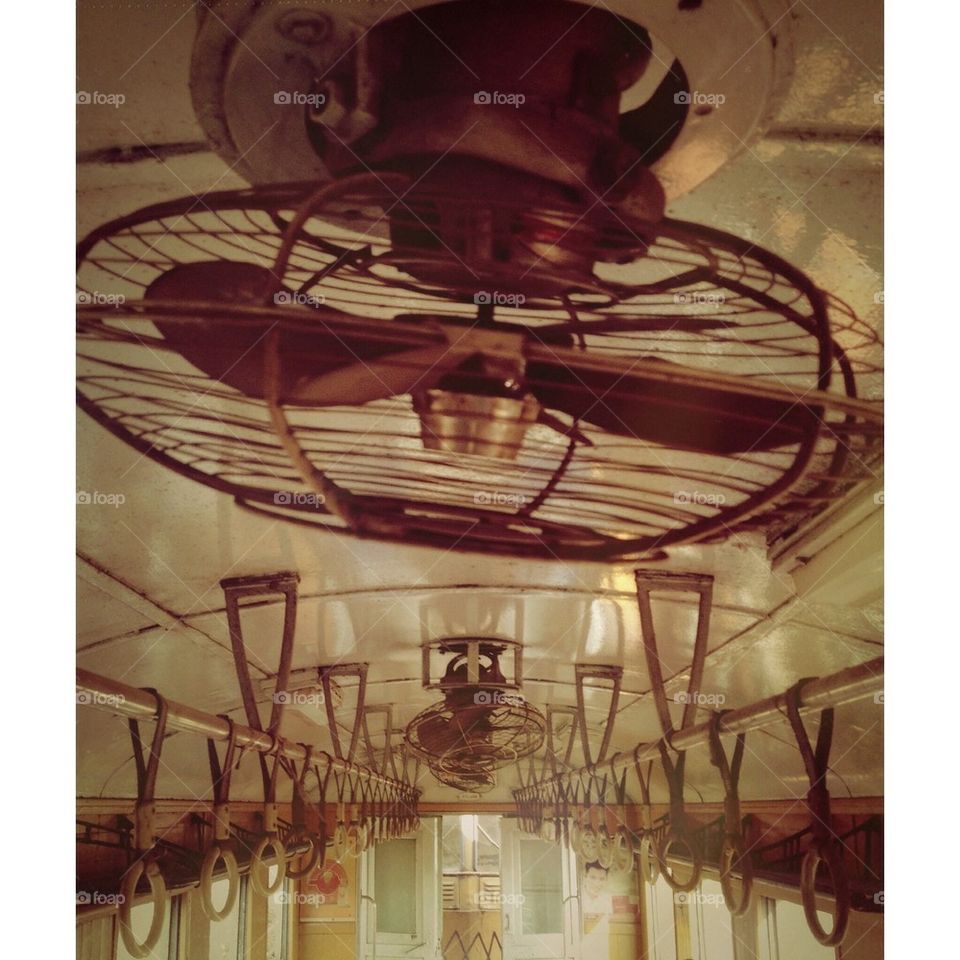 Fan in old train