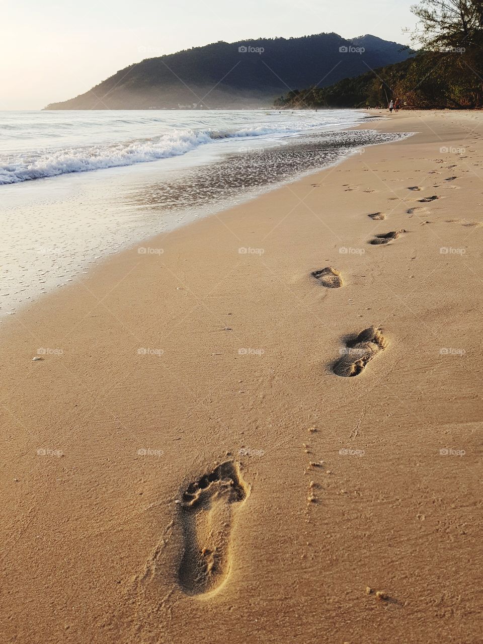 Footprint on beach