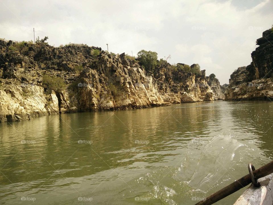 Marble rocks along narmada river