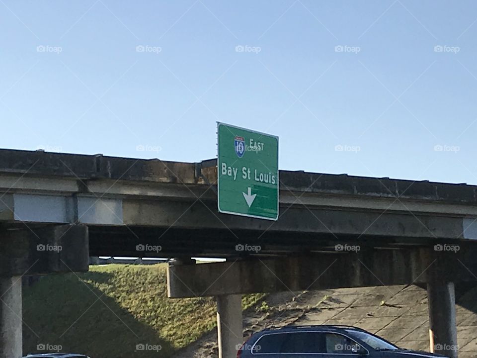 Bay St Louis interstate sign