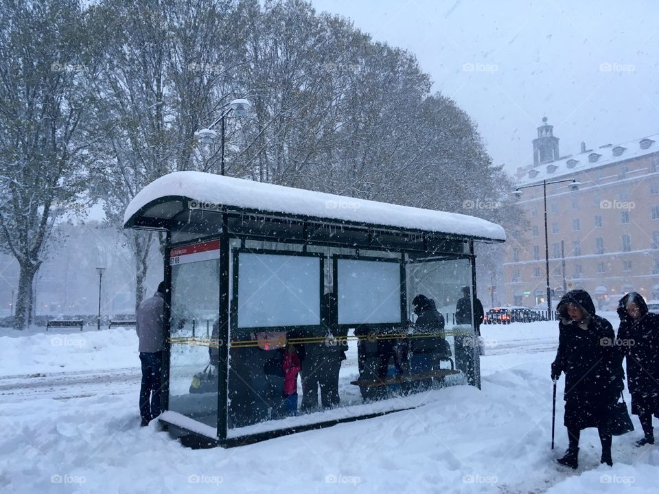 Commuting in the first snow 