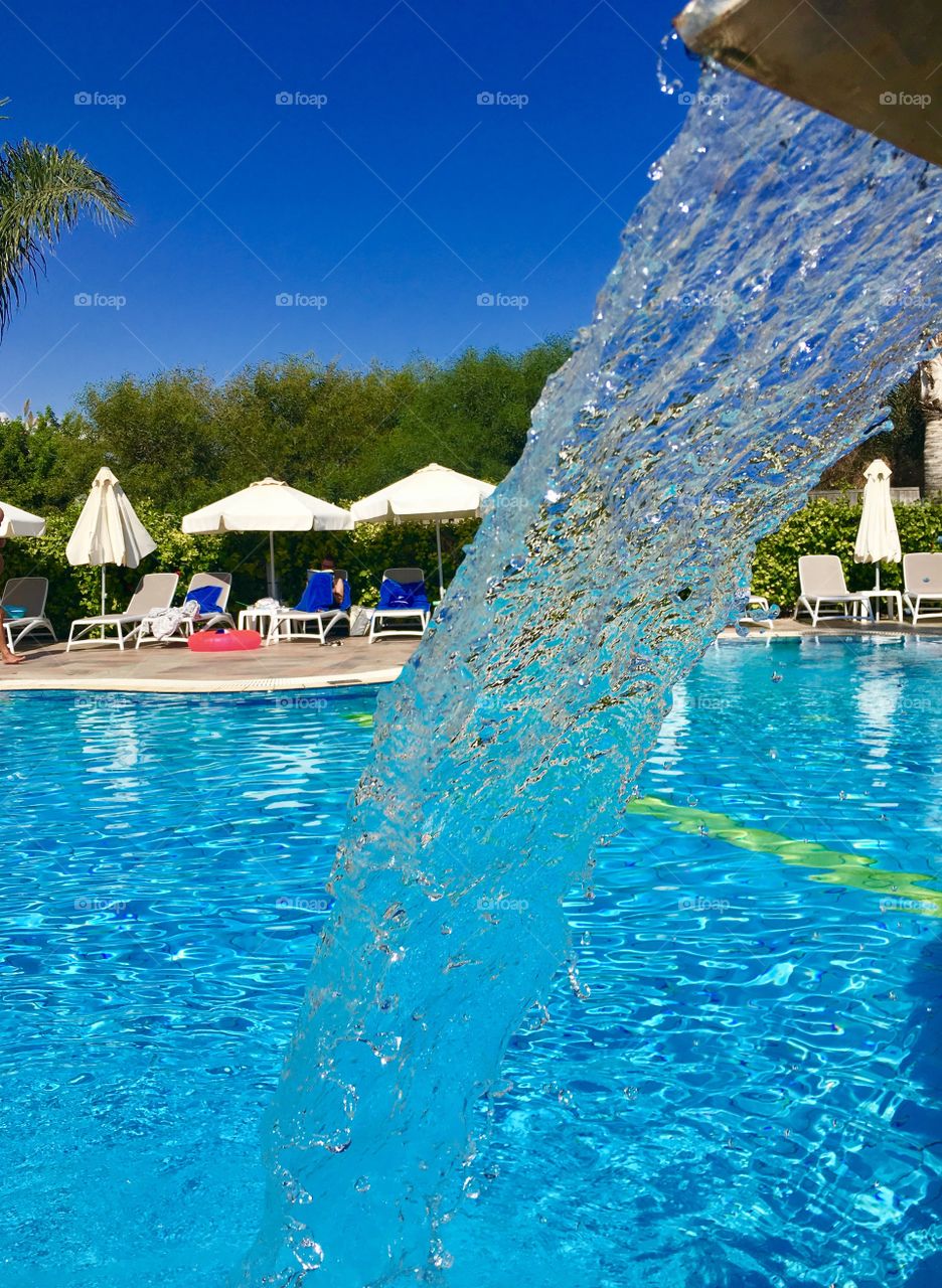 By the pool 