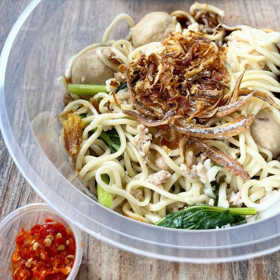 Seafood lala ban mian local hawker food 